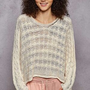 057 ⭐🛍️ POL The Meadowline 1 Knit Sweater In Natural